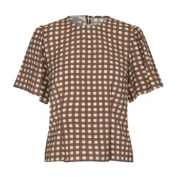 Mera blouse Baum und Pferdgarten, hot fudge check