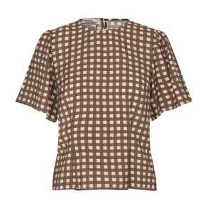 Mera blouse Baum und Pferdgarten, hot fudge check
