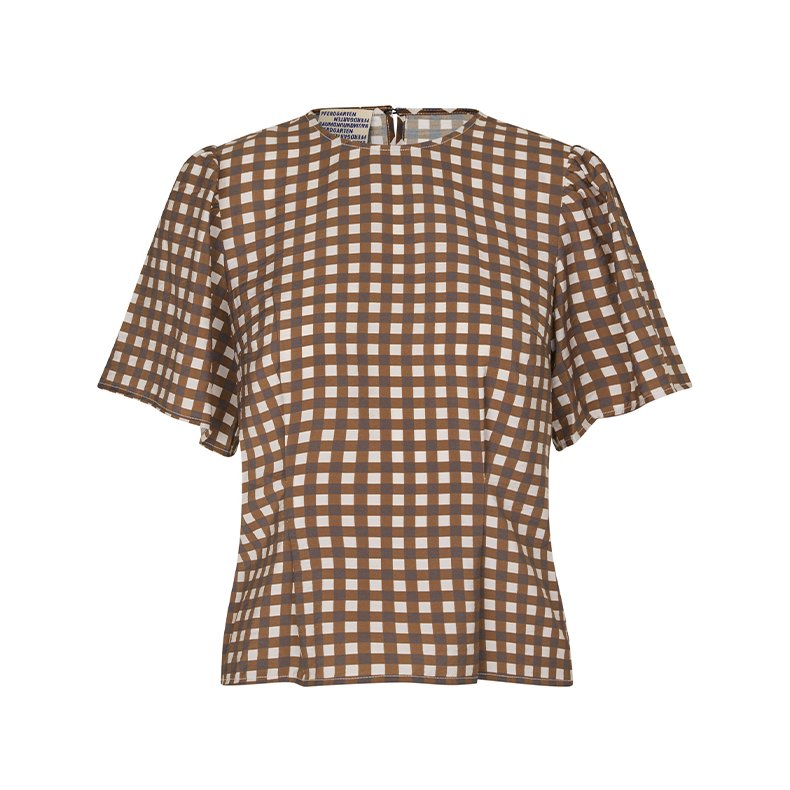 Mera blouse Baum und Pferdgarten, hot fudge check