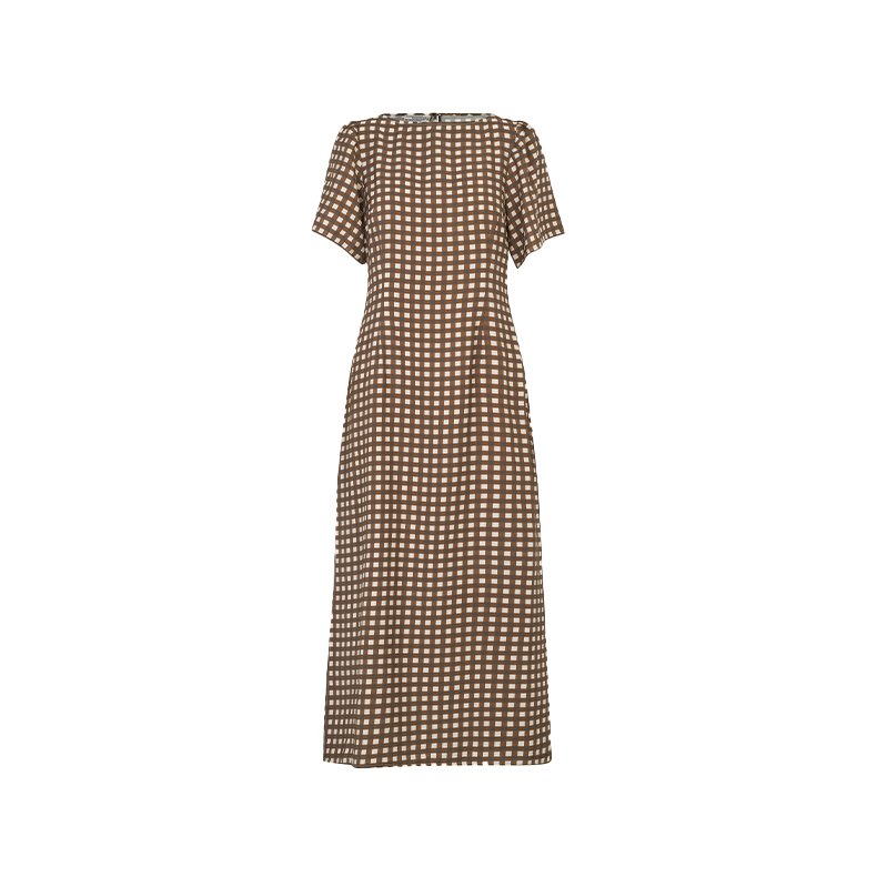 Adalene dress Baum und Pferdgarten, hot fudge check