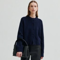 Banja knit raglan cardigan Second Female, carbon