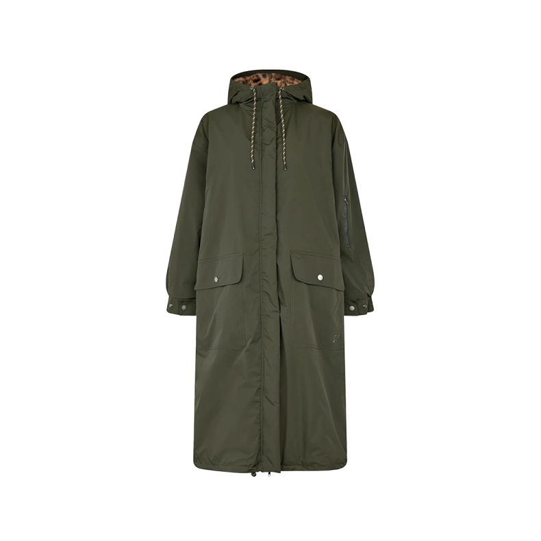 Demi Coat Baum und Pferdgarten, Rosin Green Leopard