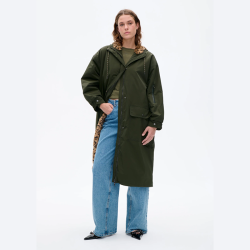 Demi Coat Baum und Pferdgarten, Rosin Green Leopard