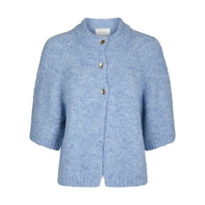 Benuta fluffy knit cardigan Neo Noir, dusty blue