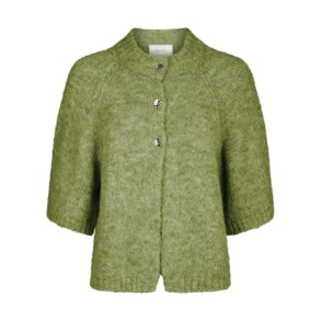 Benuta fluffy knit cardigan Neo Noir, dusty green