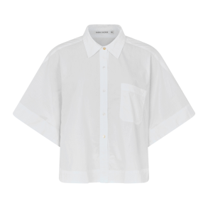 Berte curved hem shirt Rabens Saloner, white