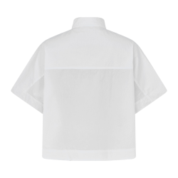 Berte curved hem shirt Rabens Saloner, white