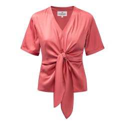 Blair short blouse Karmamia, semi rich coral