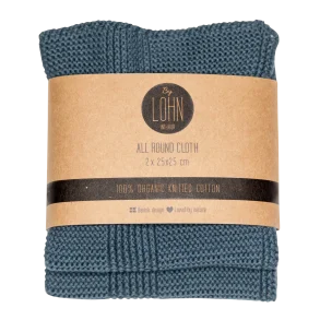 Strikket allround klud By LOHN, dark grey