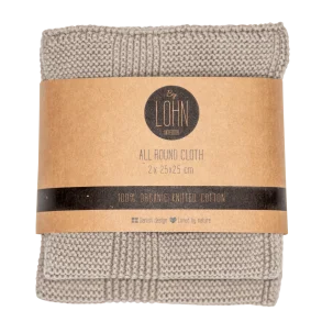 Strikket allround klud By LOHN, khaki
