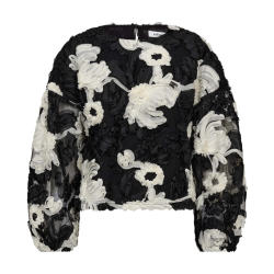 Fleur fluffy blouse Co'Couture, black