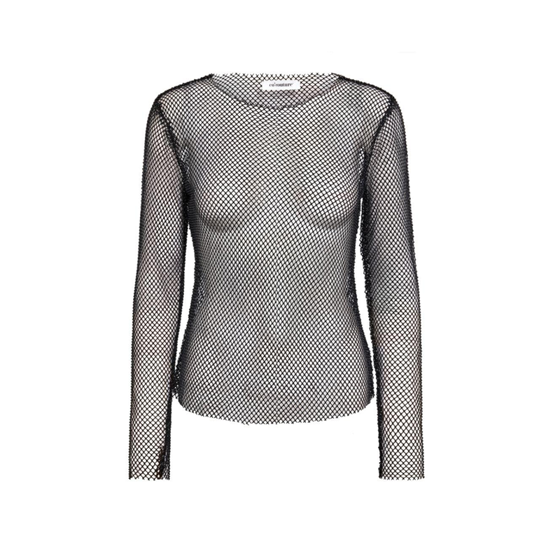 Krystal net blouse Co'Couture, black