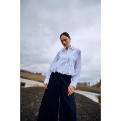 Pleat shirt Copenhagen Muse, bright white
