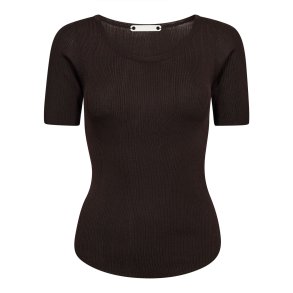 Claire rib tee Co'Couture, dark brown