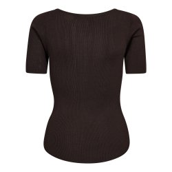 Claire rib tee Co'Couture, dark brown