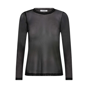 Mesh o-neck blouse Co'Couture, black