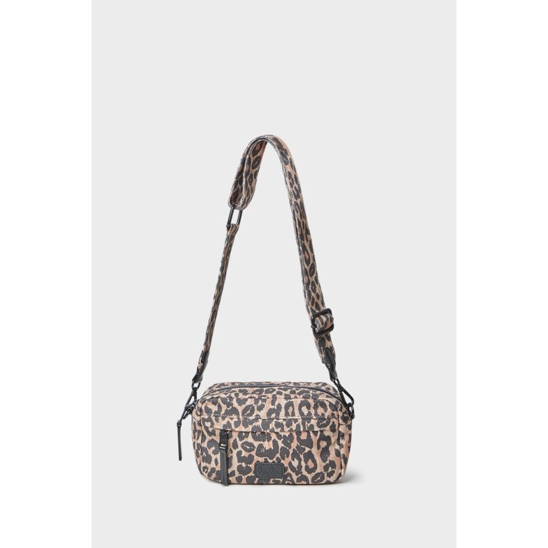 Cassy printed canvas crossbody Lala Berlin, light brown leo