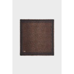 Calli wool mix cube scarf Lala Berlin, dark brown leo