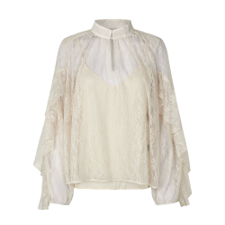 Sybell lace blouse Second Female, soft beige