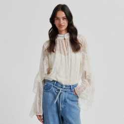 Sybell lace blouse Second Female, soft beige