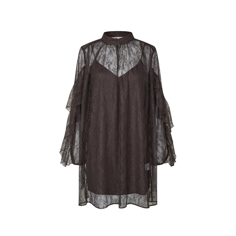 Sybell lace dress Second Female, chocolate torte