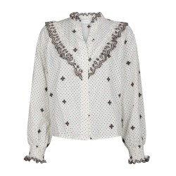 Neo Noir Degas dot blouse, off white