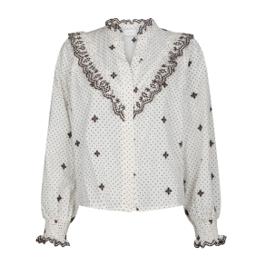 Neo Noir Degas dot blouse, off white