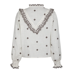 Neo Noir Degas dot blouse, off white