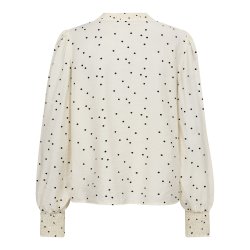 Diem dot V-blouse Co'Couture, off white/black
