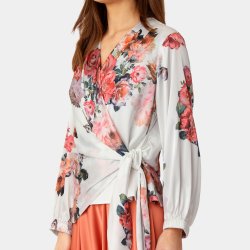 Elena blouse Karmamia, fiori blanc
