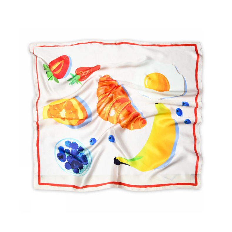 Sneaky Fox Eliana silk scarf, pink salt