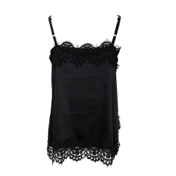 Evie lace strap top, Black Colour, black