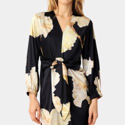 Faye mini dress Karmamia, gold maxi flower