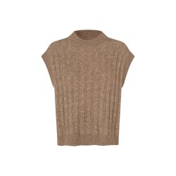 Finnll knit vest sl Lollys Laundry, camel