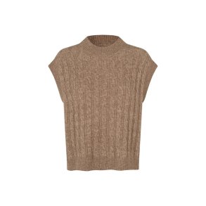 Finnll knit vest sl Lollys Laundry, camel