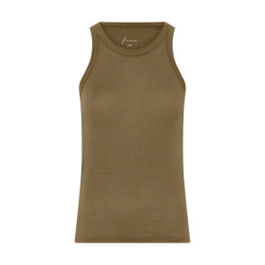 Lucca cashmere tank top frau, military olive