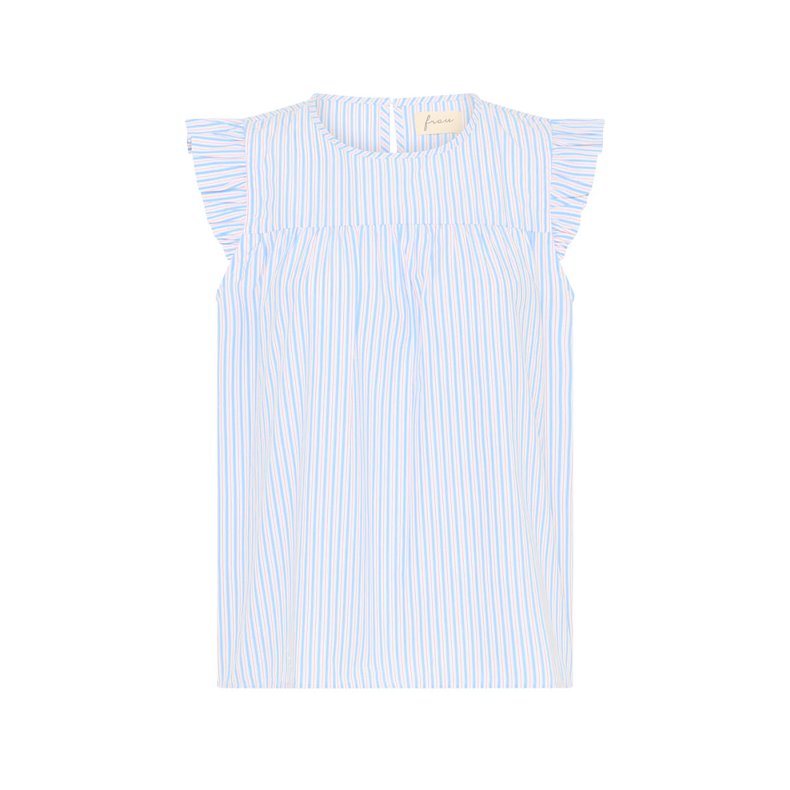 Stockholm top BC Frau, blue cameo stripe