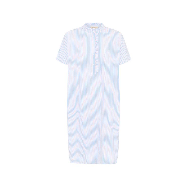 Seoul ss frill dress BC Frau, blue cameo stripe