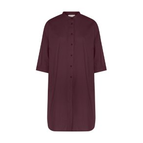 Seoul 2/4 long shirt Frau, red mahogany