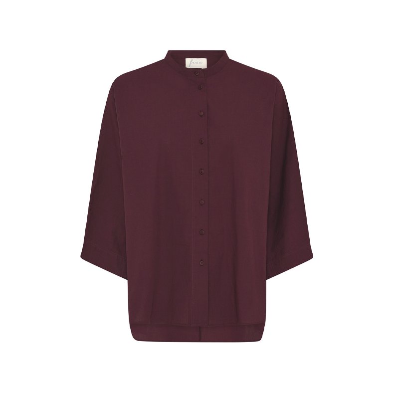 Seoul short shirt Frau, red mahogany