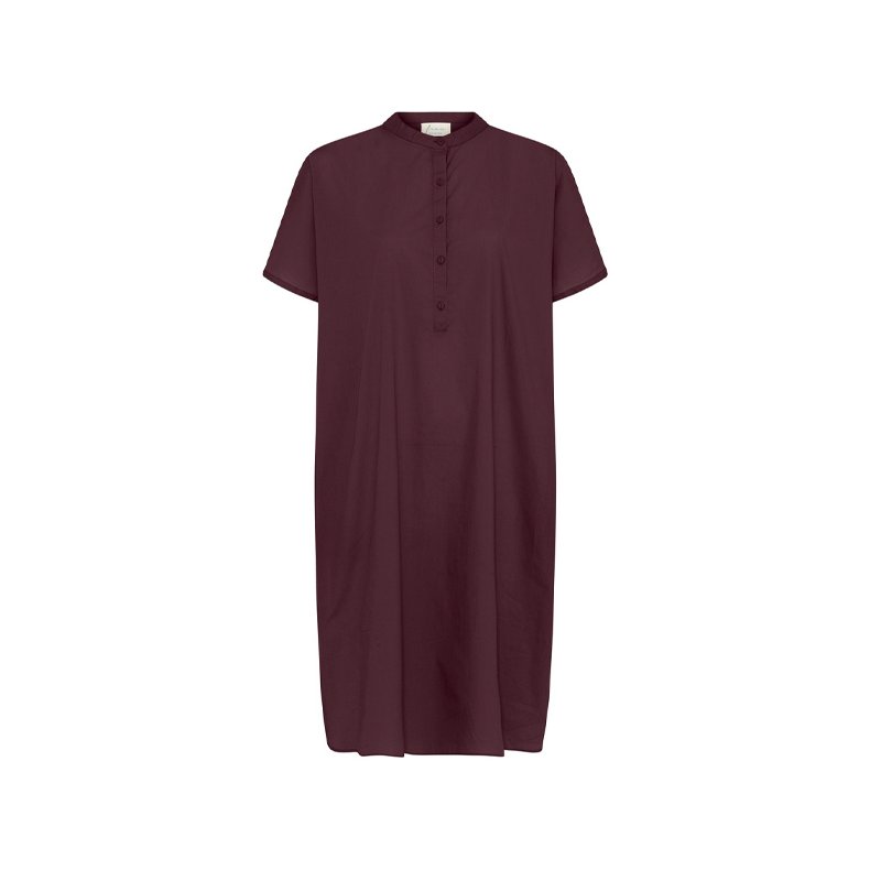 Seoul ss dress Frau, red mahogany