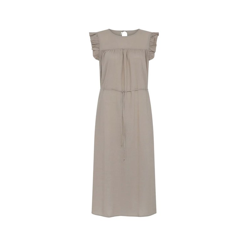 Stockholm linen sl long dress Frau, pure cashmere