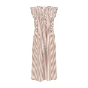 Stockholm dress BC Frau, coffee wide stripe