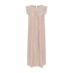 Stockholm dress BC Frau, coffee wide stripe