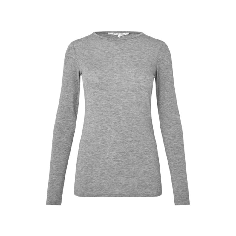 Matima O-neck Tee Second Female, grey melange