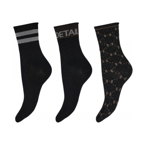 Socks 3-pack Hype the Detail, black