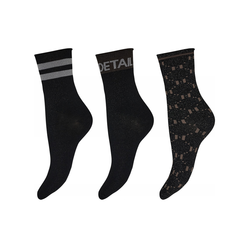 Socks 3-pack Hype the Detail, black