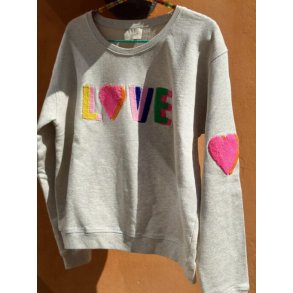 Lulu's Love Is-double love grey melange multi sweat