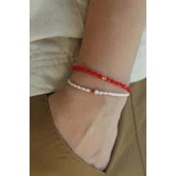 Miss paris bracelet boheme Stine A, r�d