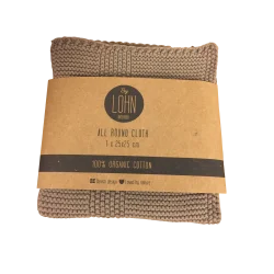 Strikket allround klud By LOHN, ginger snap